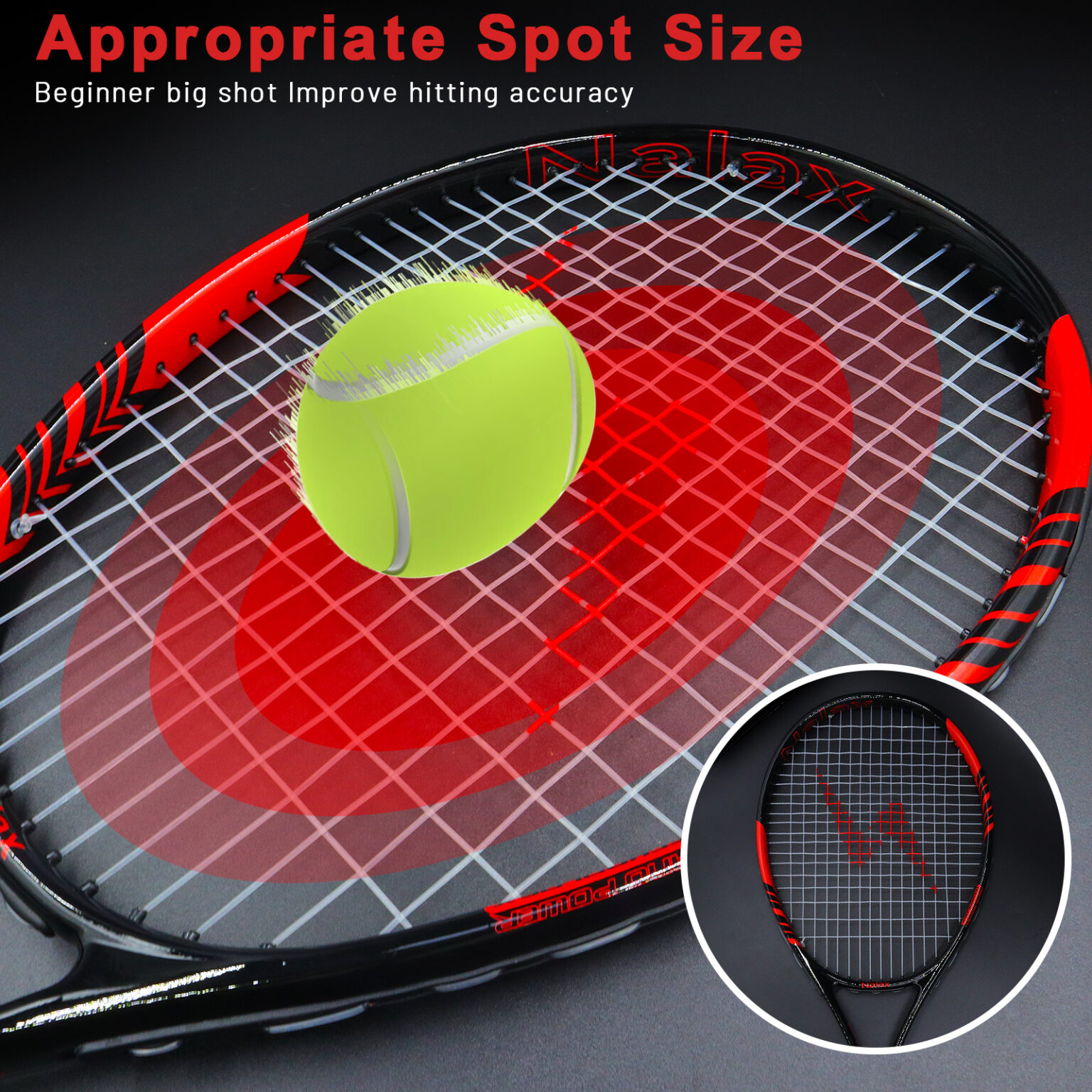 Adult Tennis Racket 27 Inch Aluminum Carbon Racket NALAX high carbon